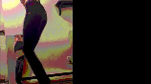 Cass Dances Solo With Ripped Clothes In Striptease