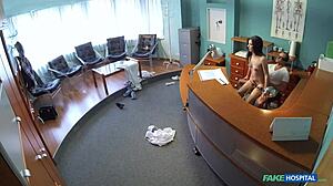 Fake Hospital Doctor Takes 18 Year Old Virgin's Tight Pussy in First Time Sex! She Gets Huge Cock Missionary Pounding with Cumshot.