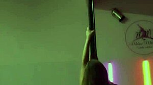 Female Doctor Displays Moves On Pole In Hospital Setting