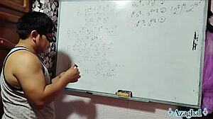 i connect deeply with asian teacher in bedroom as student nerd with brown eyes