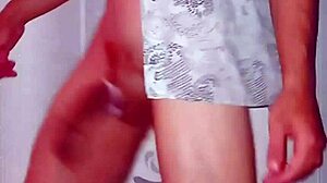 Big Chocolate Cock Spins Wildly During Musical Striptease Undressing