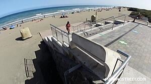 He Invited Busty Amateur With Huge Tits And Big Clit For Street Cream And Intense Blowjob Action