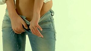 Hey check out this gorgeous blonde Ksenya B stripping her clothes for a wild wet solo party.