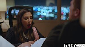 Oh man, I can't believe how Tushy sex therapist Gianna gets obsessed with anal fantasies... like, bent over doggystyle and gaping with cum in mouth.