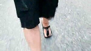 Hey, are you into nylon feet in Birkenstocks for a morning walk outdoors?
