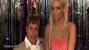 How does Kacey Jordan lead friends into wild oral and anal gangbang?