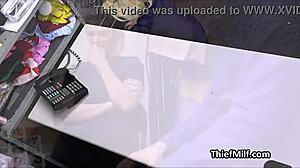 Big tit nurse bent over doggystyle titty fuck in office after stealing meds from patient.