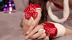 This Asian slut remembers Christmas forever