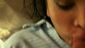 Lila boldly swallows cum in amateur European blowjob with French flair.