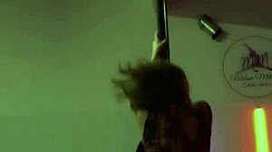 Female Doctor Displays Moves On Pole In Hospital Setting