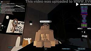 hey, this slut gets gangbanged in a roblox condo with doggystyle and cowgirl riding