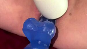 Pov video of amateur couple with squirting action on daddy