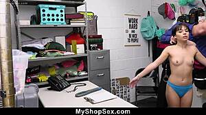 Teen Burglar Rides Guard's Cock To Avoid Trouble!