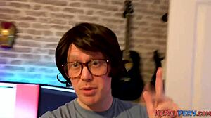 newbie slut subtly offers head to nerd in first-time european british encounter