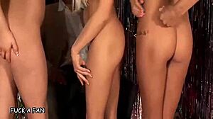 How does Kacey Jordan lead friends into wild oral and anal gangbang?