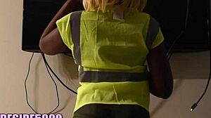 agressive joi at work in office wet pussy ebony ass shaking