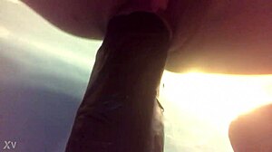 Young Wife Loves Riding Big Black Dildo In Tight Pussy