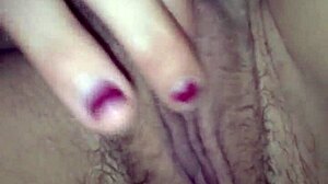 katrina's fingers explore her serena in solo play