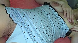 stepbro cums inside wet pussy creampie homemade amateur silly not sister