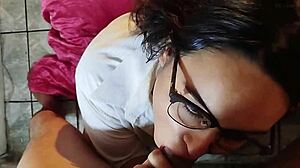 Subtle Deep Throat Action With Nerd Safada