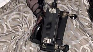 Curvy brunette squirts intensely before trying anal with big natural tits showing.