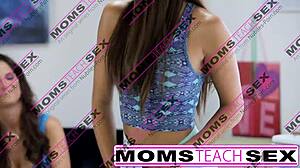 stepmom and her girl team up on a massive cock adventure