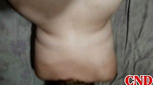 latina wife with big ass rides husband reverse cowgirl on bed