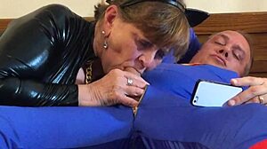 Catgranny Sucks Off Superman In Mature Cosplay!