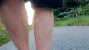 Hey, are you into nylon feet in Birkenstocks for a morning walk outdoors?