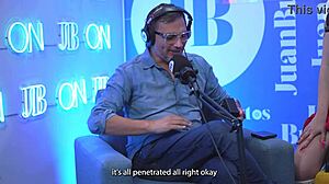 Colombian redhead resists intense orgasm with sybian before shibari session in Juan Bustos podcast.