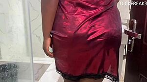 Hot quickie with oga boss wife in bathtub - wet pussy dripping orgasm. 😏