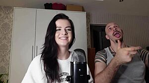 petite brunette amateur mistress answers sexy pegging questions