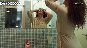 Sexy Milf Mom Teases Big Tits In Shower