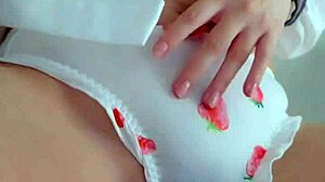 your classmate in cute underwear gets secretly addicted to intense vibration sessions