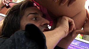 Gangbang heats up at the diners with blonde milf banging and wet pussy orgasms in rough group action!