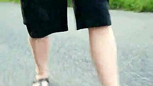 Hey, are you into nylon feet in Birkenstocks for a morning walk outdoors?