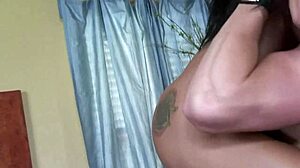 hot milf with athletic body big clit enormous tits gets fucked doggystyle. guy experiences special intense ride in cowgirl spooning action.