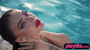 i uh strip to show off my big ass naked petite figure in the pool...