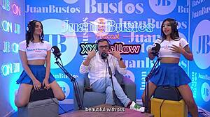 Hot Latin Stepsisters Riding Fuck Machine Together On Juanbustospodcast