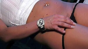 Hey, why not let this blonde babe ride your big cock in the parking lot?