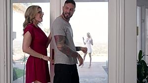 Hot milf cory chase rewards husband quinton james with sexy threesome including cherry kiss bent over in doggystyle