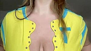 Getting READY to Be WET for You with Big NATURAL Tits