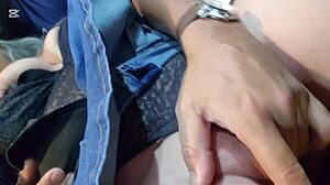 hot blondes always cheat with shaved pussy squirting in jeans at gym