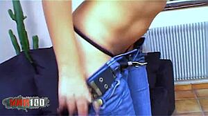 Krystal Wallas French Beurette Gets Intense Rough Fucking On Remastered Sofa