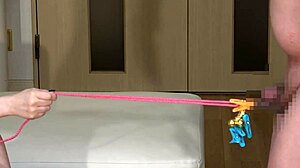 so this japanese mistress is training her slave to avoid erections completely