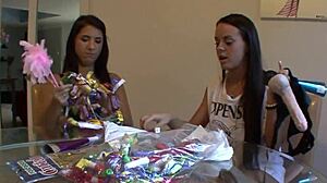 wild xxx lesbian orgy turns into a steamy strapon party with cunilingus and kissing among the group