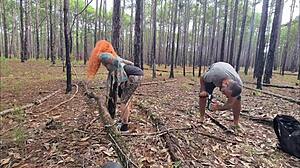 Ruiva gostosa making exhibitionism on trail ends in outdoor sex with amateur latina sexy big ass tattoo homemade