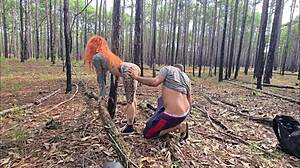 Ruiva gostosa making exhibitionism on trail ends in outdoor sex with amateur latina sexy big ass tattoo homemade