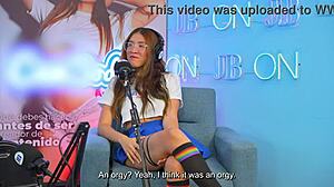 Gemma Leone Experiences Five Orgasms Until Legs Shake in Juan Bustos Podcast