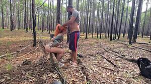 Ruiva gostosa making exhibitionism on trail ends in outdoor sex with amateur latina sexy big ass tattoo homemade